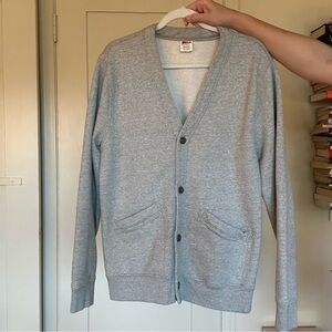 J. Crew Gray sweatshirt Cardigan Sweater